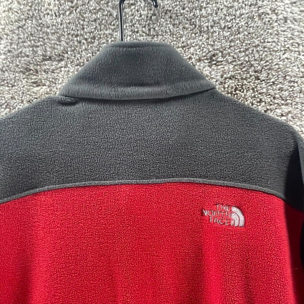 The North Face Jacket Adult Large Red Gray Full Zip Fleece Flashdry Outdoors Men - Picture 14 of 15
